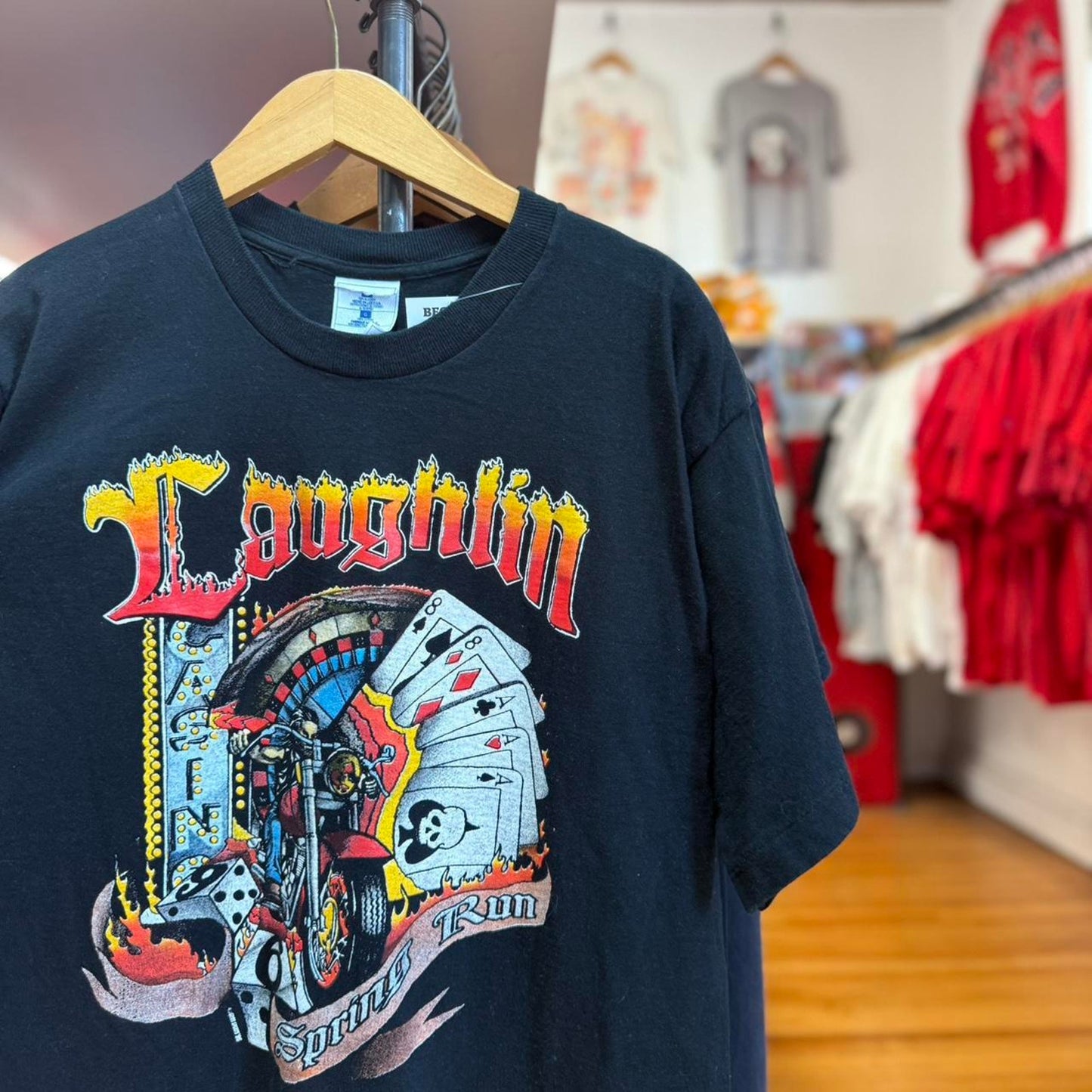 Vintage 90s Laughlin Spring Run Biker T-Shirt