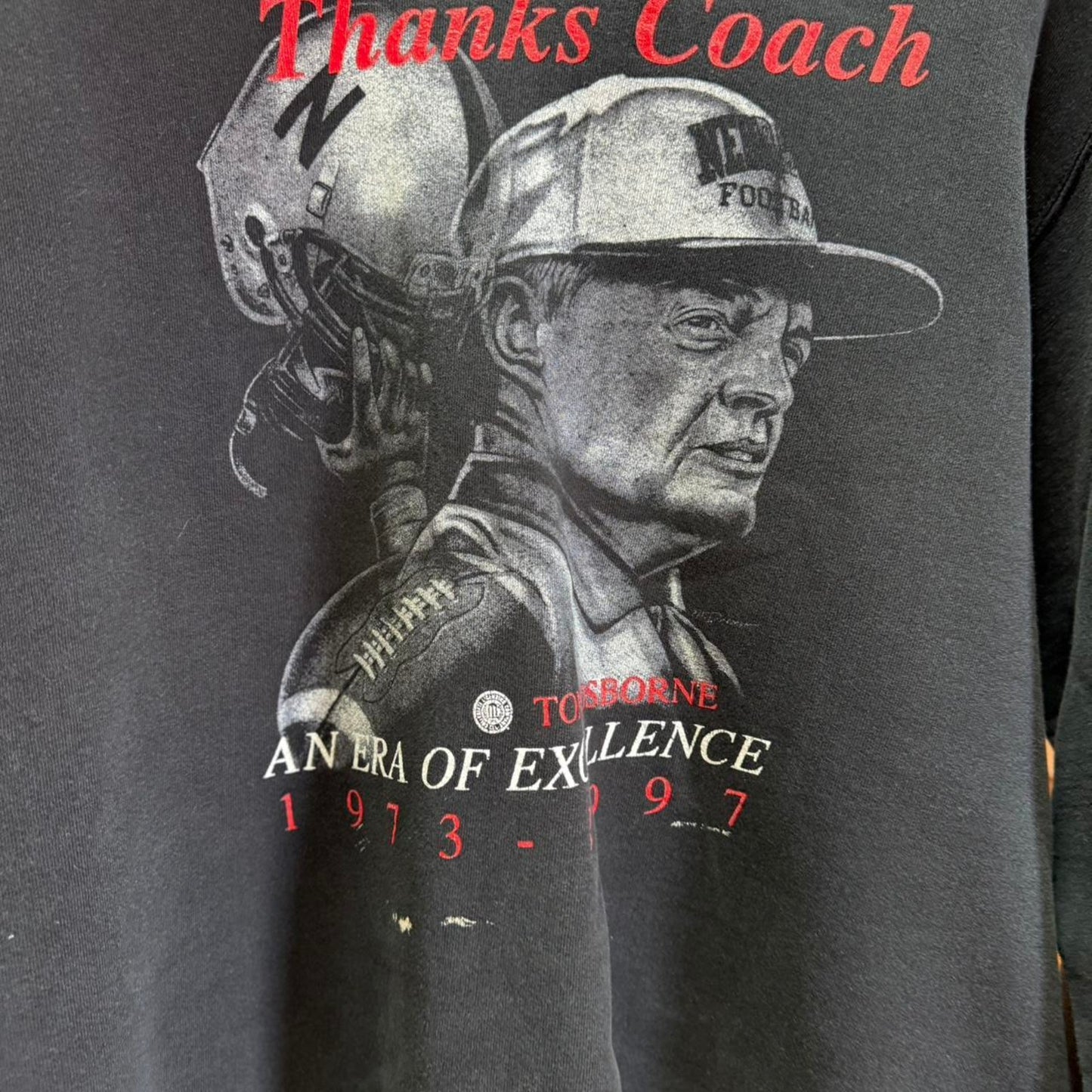 Vintage 90s Nebraska Huskers Thanks Coach Football Crewneck