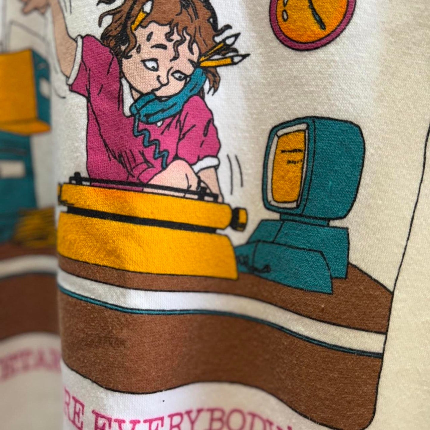 Vintage 90s Secretary Comic Cartoon Crewneck