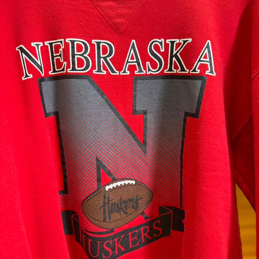 Vintage 90s Nebraska Huskers Football Russell Athletic Crewneck