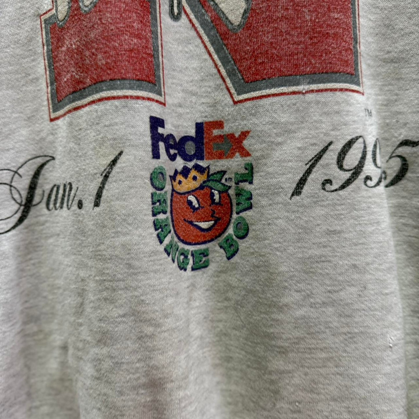 Vintage 1995 Nebraska Huskers FedEx Orange Bowl Crewneck