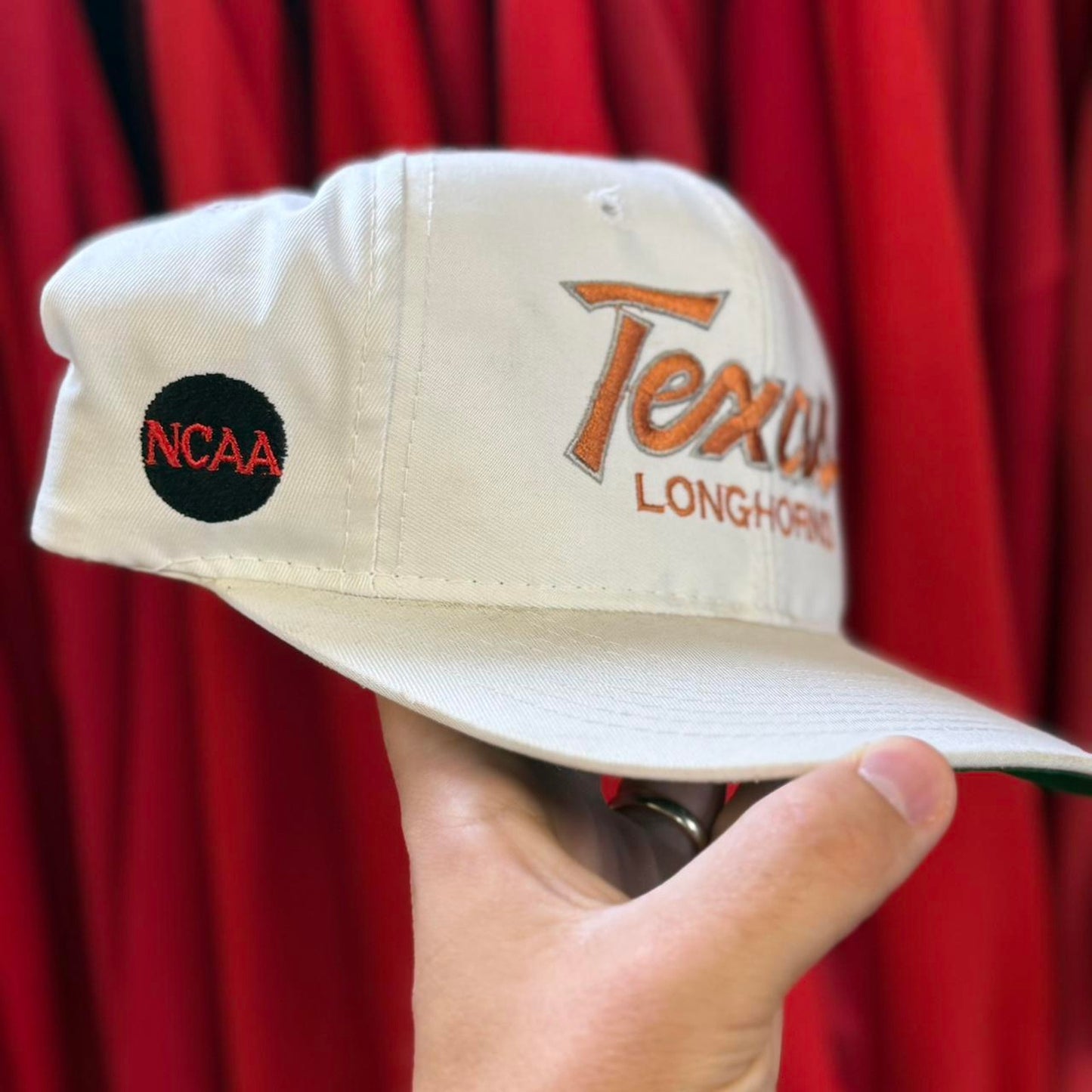 Vintage 90s Texas Longhorns Sports Specialties Script NCAA Snapback