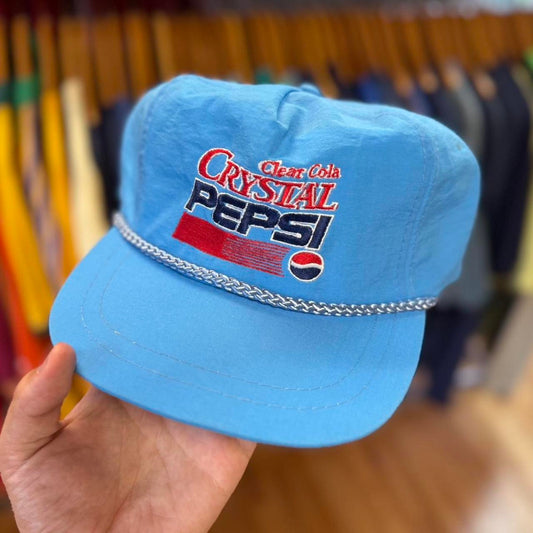 Vintage 90s Crystal Pepsi Cord Snapback