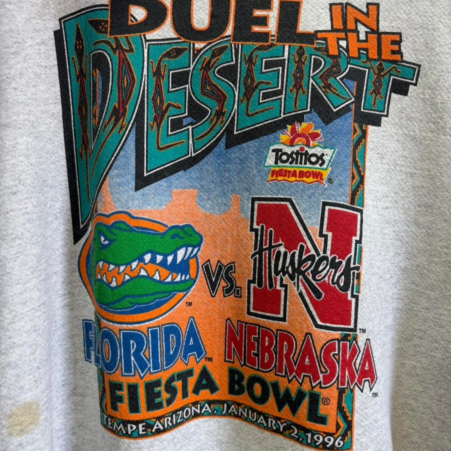 Vintage 90s Nebraska Huskers Fiesta Bowl Duel in the Desert Crewneck
