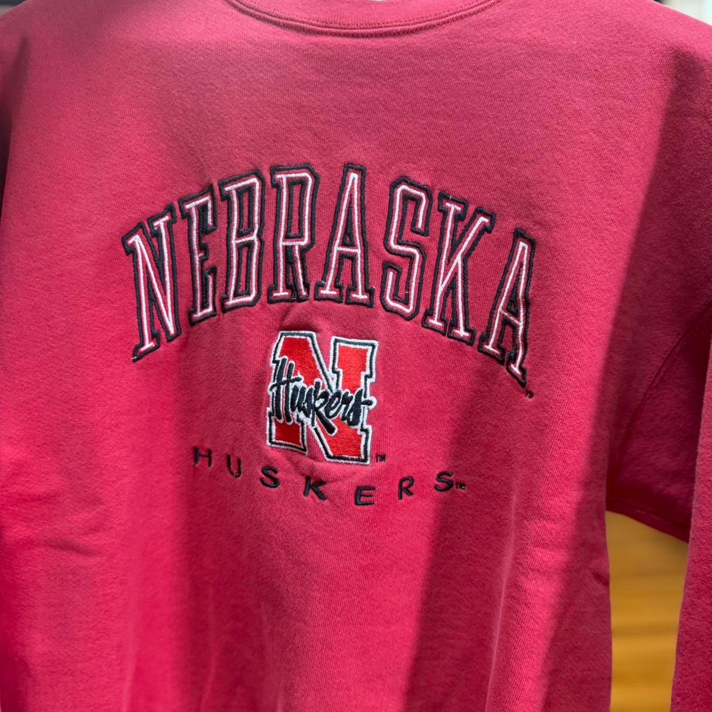 Vintage 90s Nebraska Huskers Embroidered Crewneck