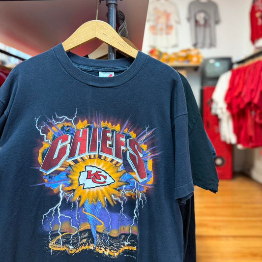 Vintage 90s Kansas City Chiefs Lightning NFL Football T-Shirt