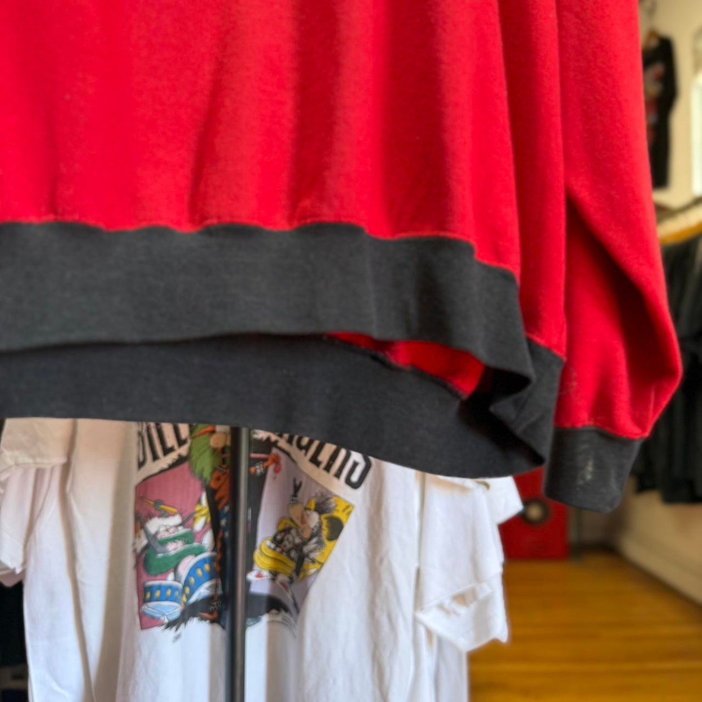 Vintage 90s Nebraska Huskers Ringed Embroidered Crewneck