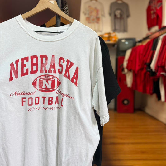 Vintage 90s Nebraska Huskers Cornhuskers Football T-Shirt - XX-Large