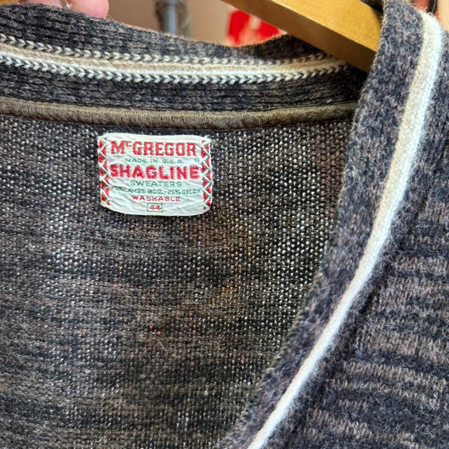 Vintage 70s McGregor Brindle Cardigan Sweater - Large