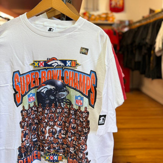 Vintage 90s Denver Broncos Super Bowl Champs NFL Football T-Shirt