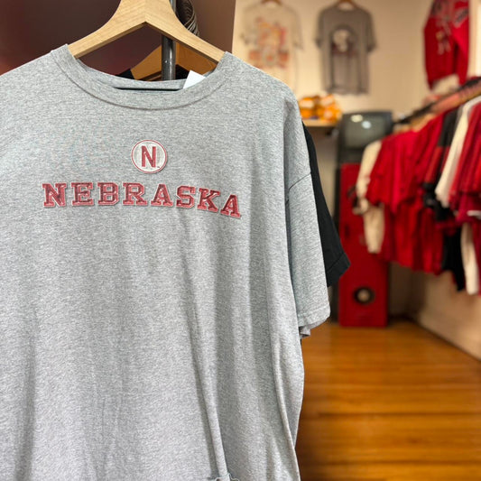 Vintage 90s Nebraska Huskers Football T-Shirt - Large