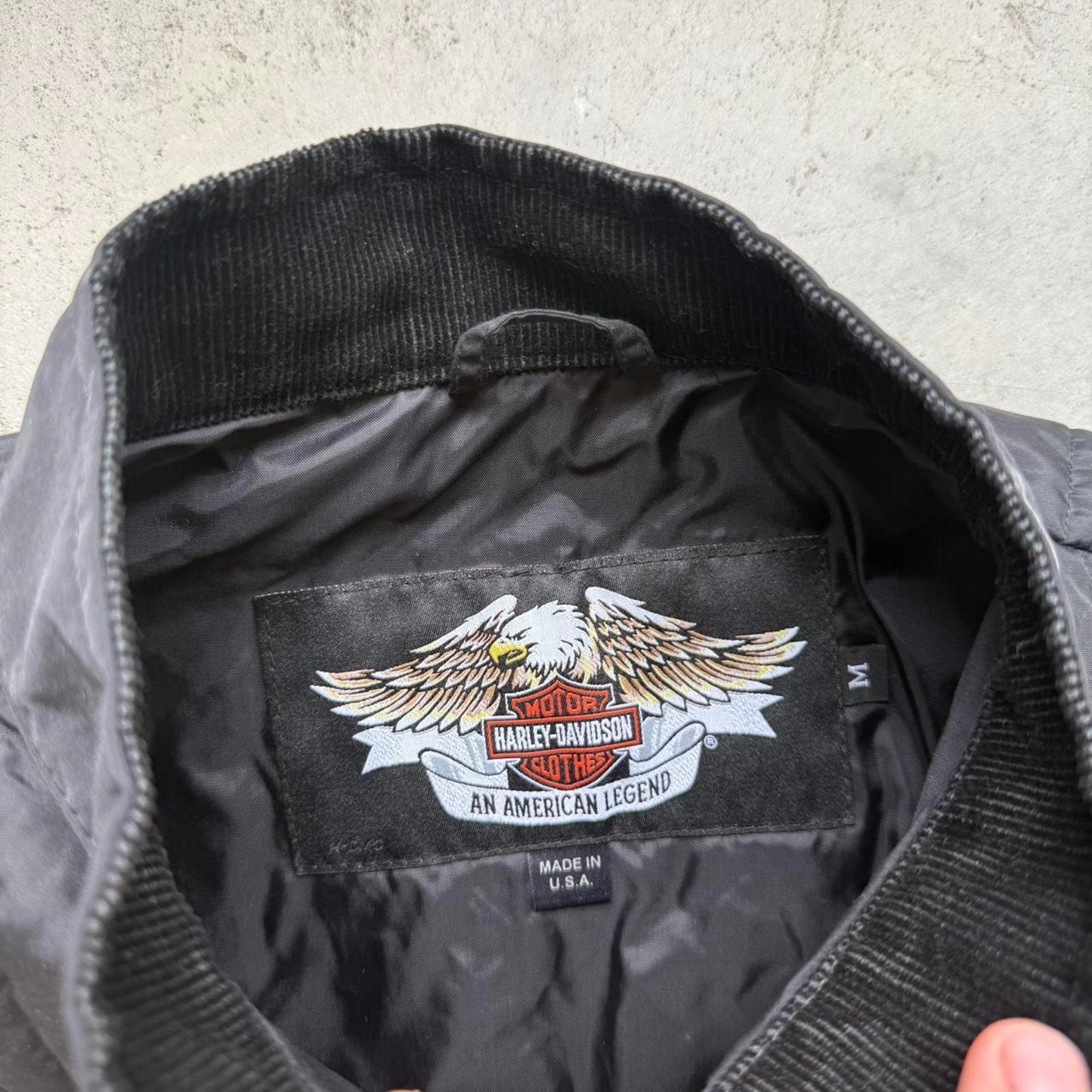 Vintage 90s Harley Davidson Motorcycles Racing Jacket - Medium