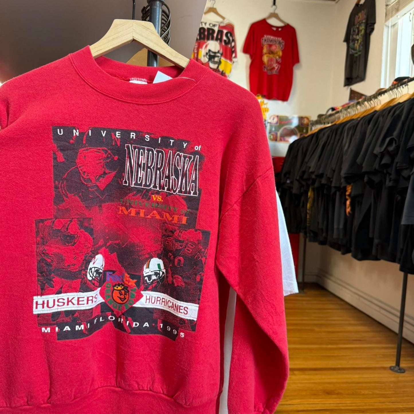 Vintage 90s Nebraska Huskers Orange Bowl Crewneck