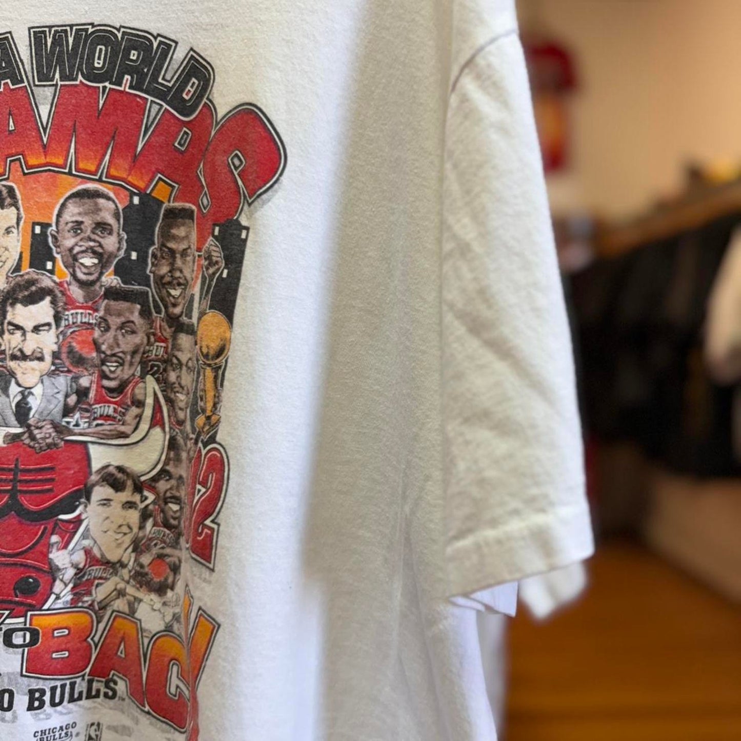 Vintage 90s Chicago Bulls Back 2 Back Champs NBA T-Shirt