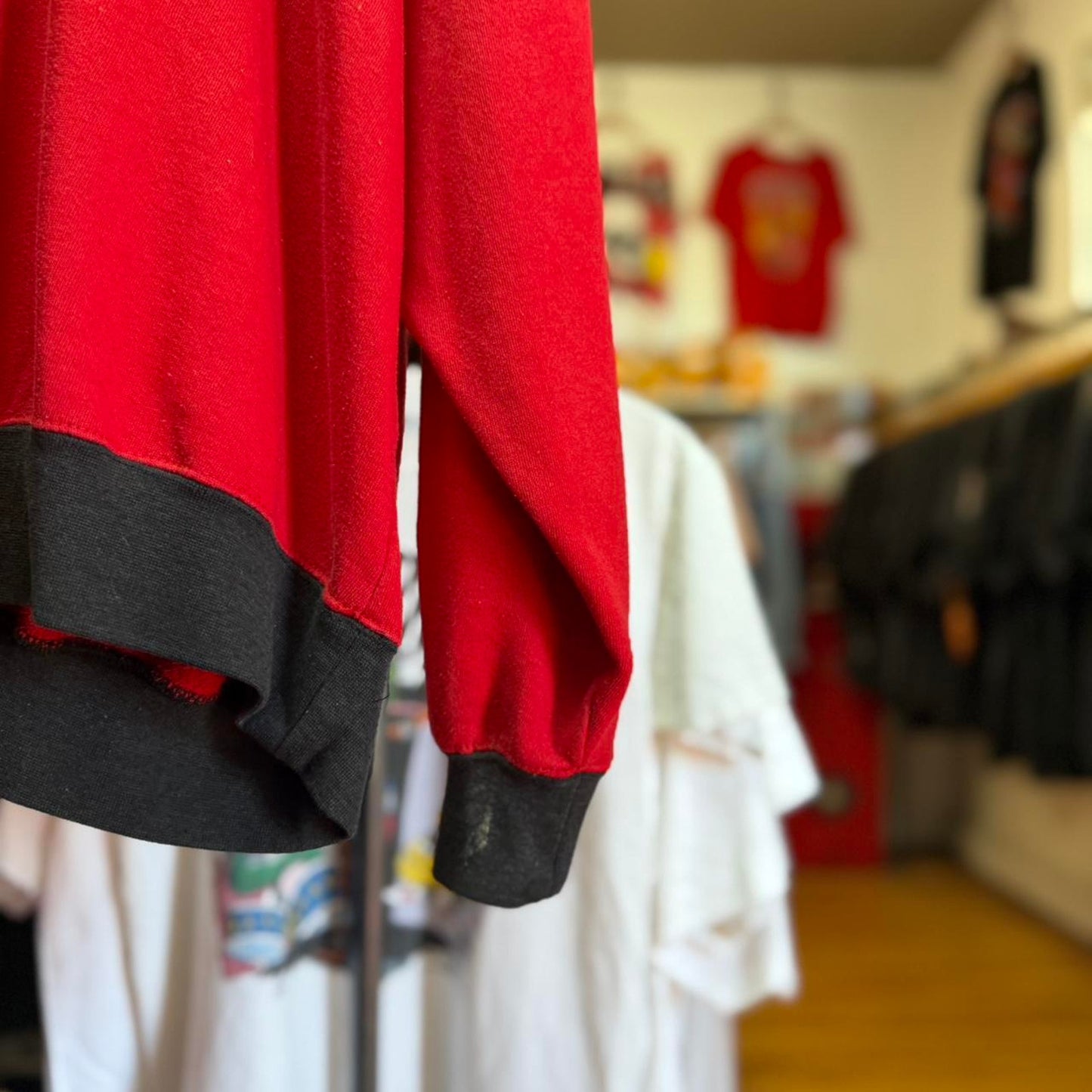 Vintage 90s Nebraska Huskers Ringed Embroidered Crewneck