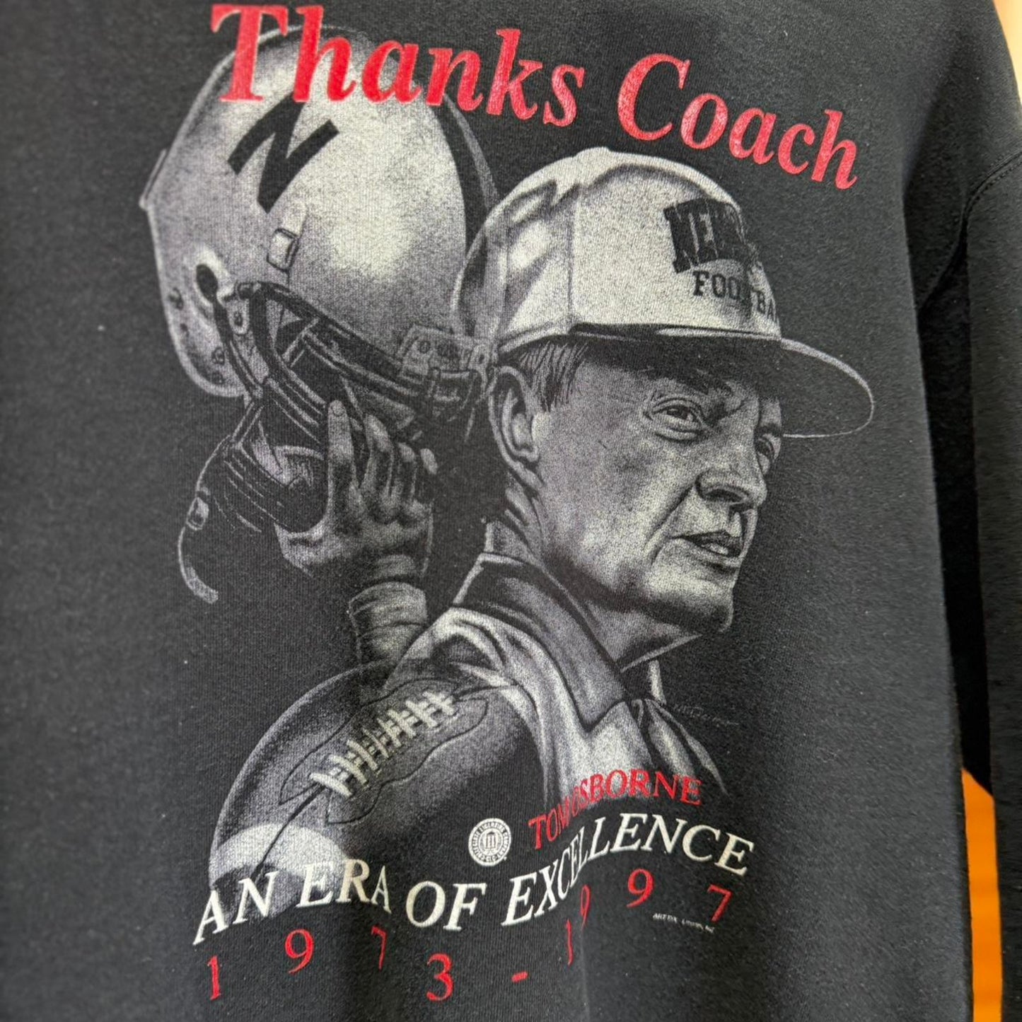 Vintage Nebraska Huskers Thanks Coach Football Crewneck