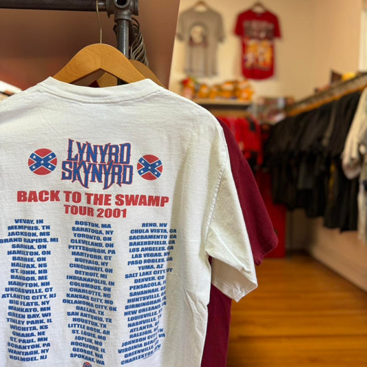 Vintage 2001 Lynyrd Skynrd Back to the Swamp Band Concert T-Shirt