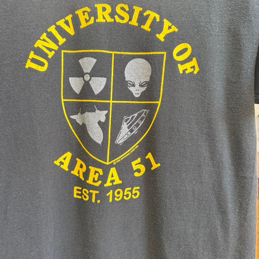 Vintage 90s Area 51 Alien University T-Shirt - Small