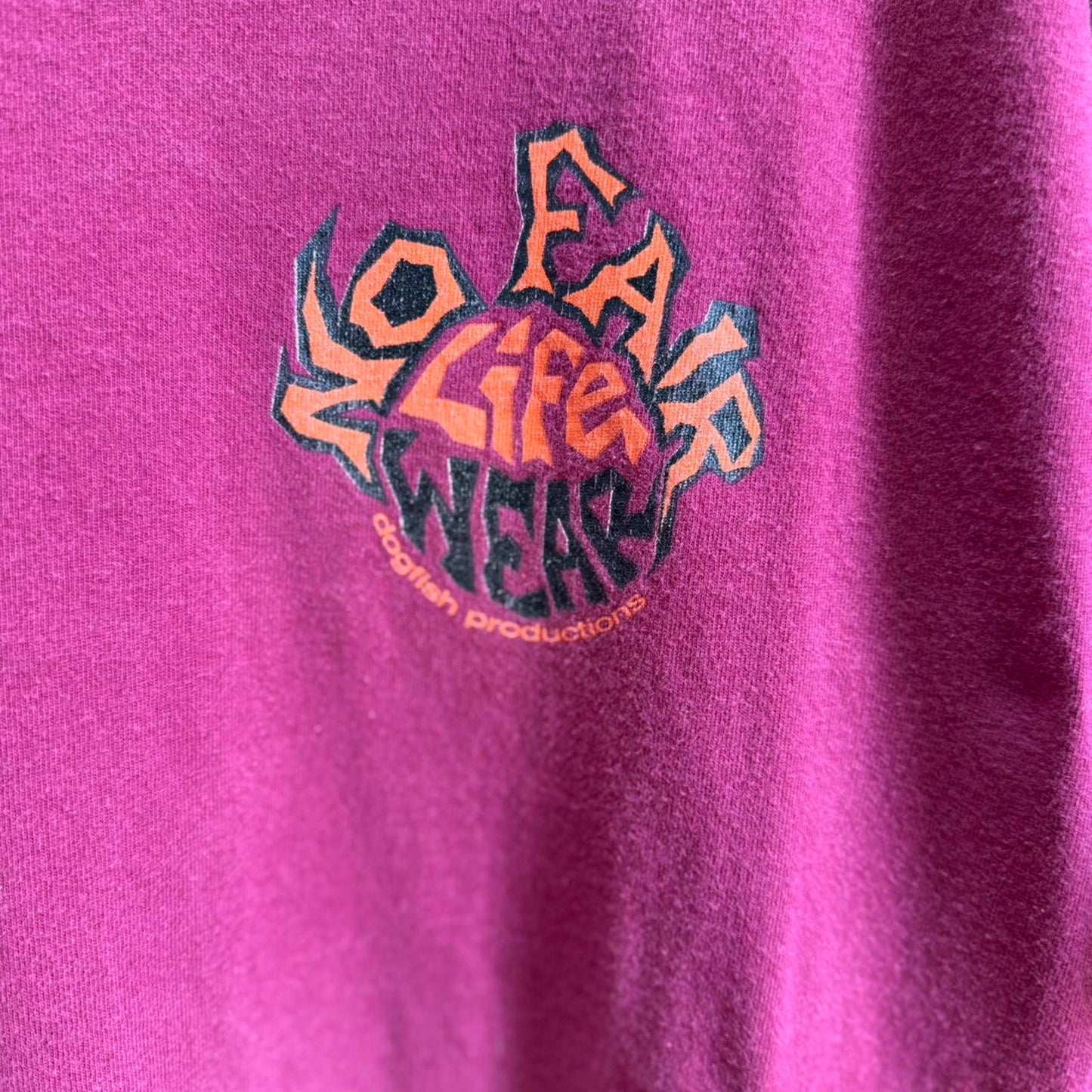 Vintage 90s No Fear Growing Up Humor Text T-Shirt
