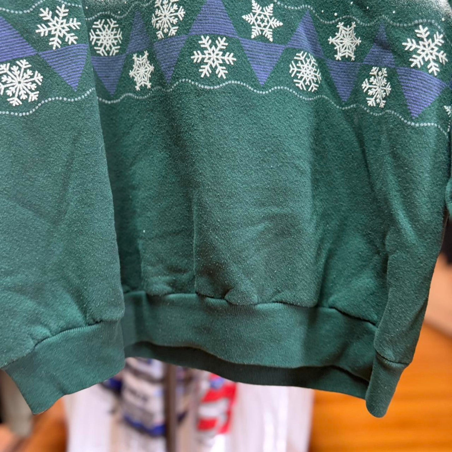 Vintage 90s Rabbit Winter Snow AOP Crewneck