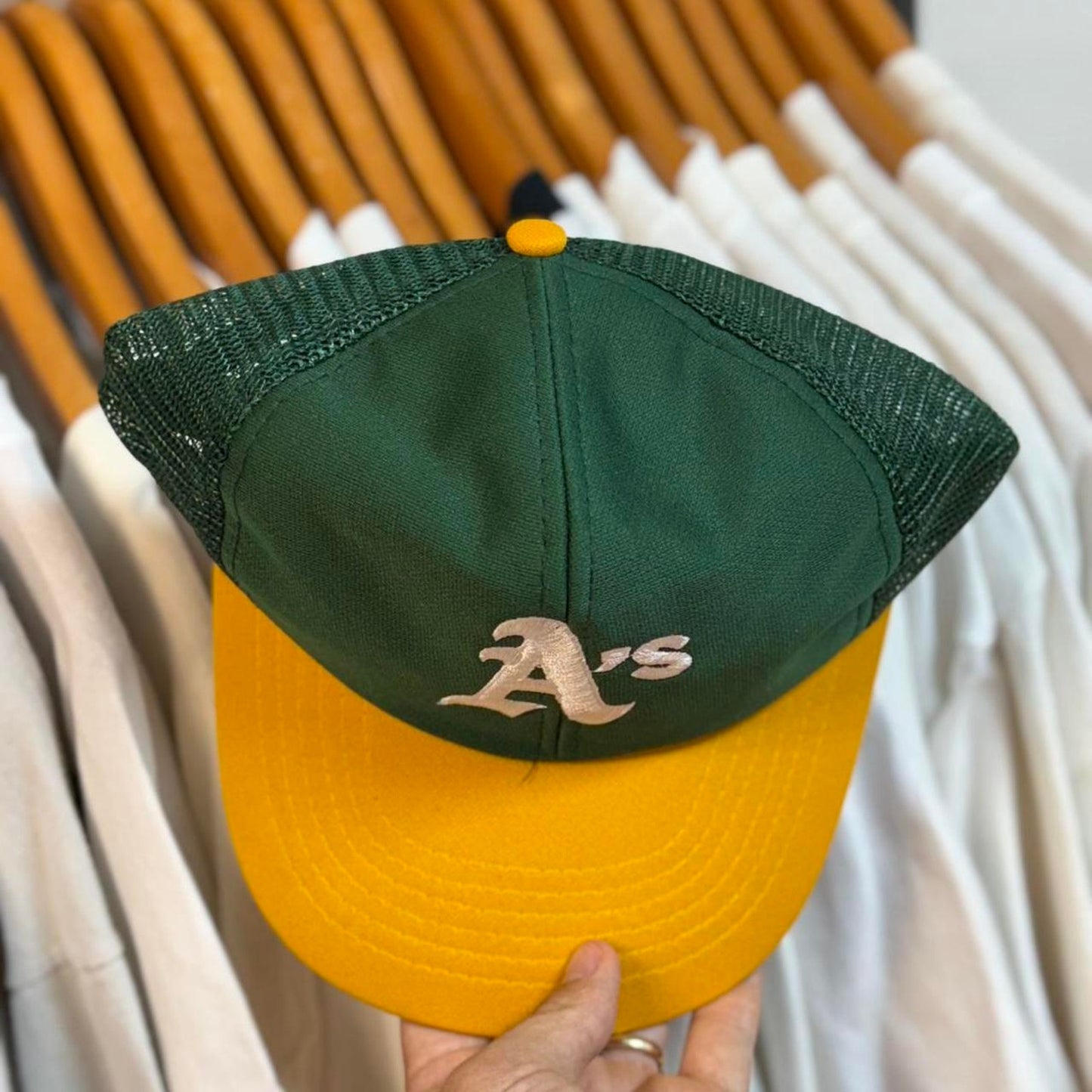 Vintage 90s Oakland Athletics Trucker MLB Snapback