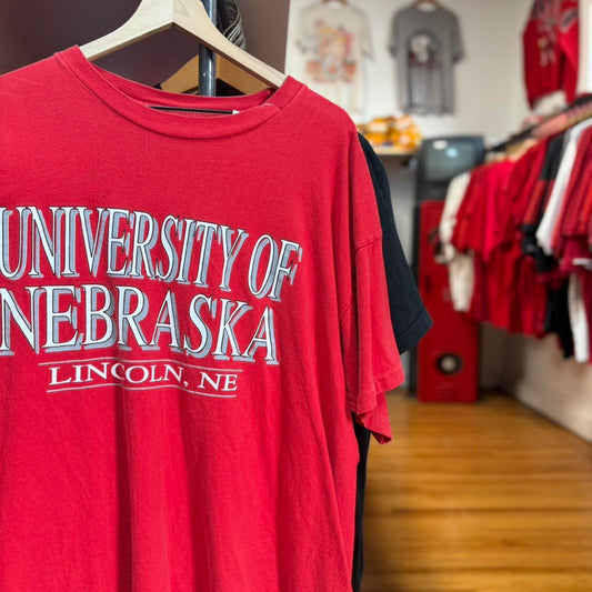 Vintage 90s Nebraska Huskers Cornhuskers Football T-Shirt - XX-Large