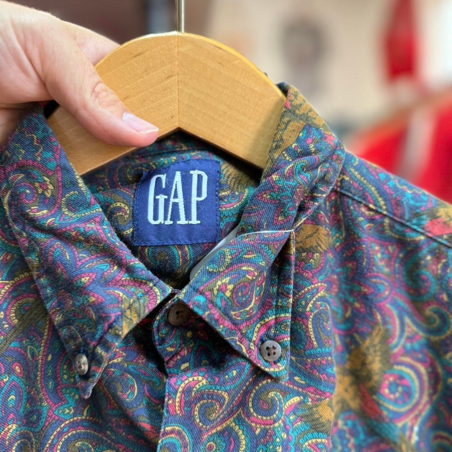 Vintage 90s Gap Pheasant Animal All Over Print Shirt - Medium