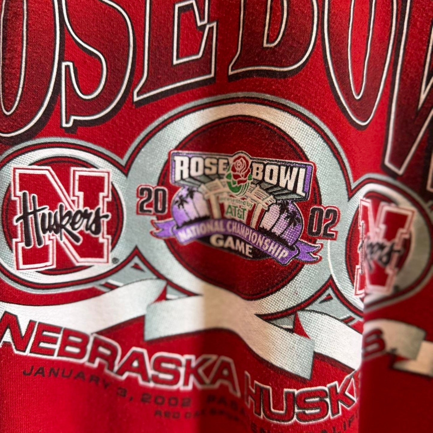 Vintage 2002 Rose Bowl Nebraska Huskers Crewneck
