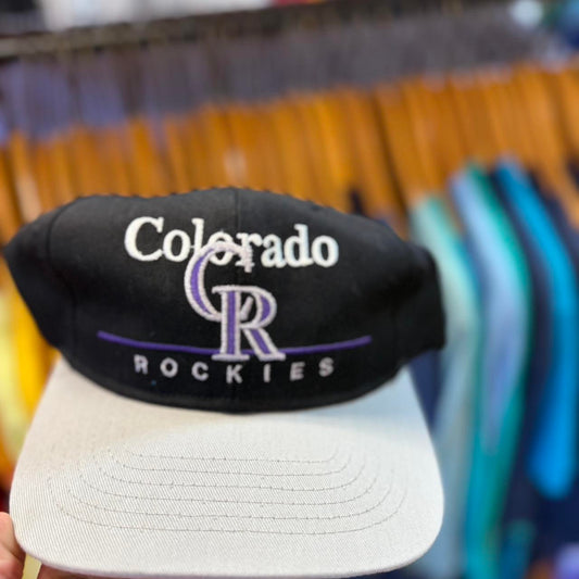 Vintage 90s Colorado Rockies MLB Baseball Snapback