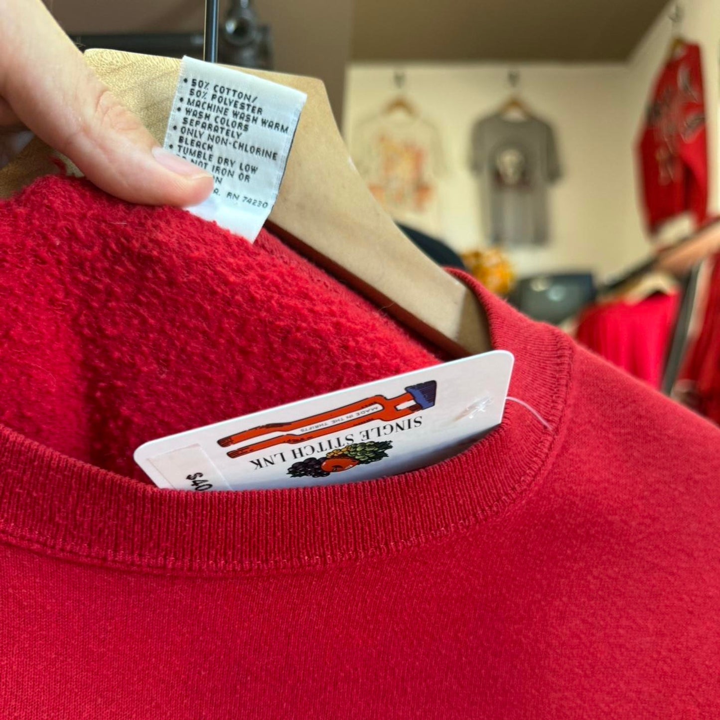 Vintage 90s Nebraska Huskers Football Player Crewneck