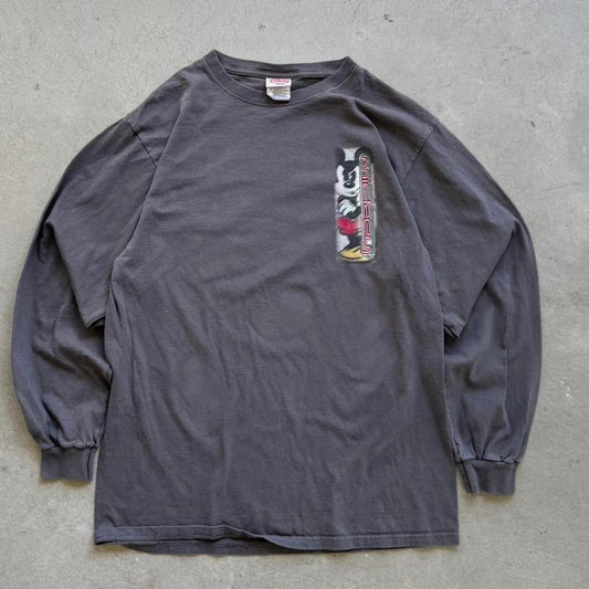 Vintage 90s Disney Mickey Mouse Long Sleeve T-Shirt - Medium