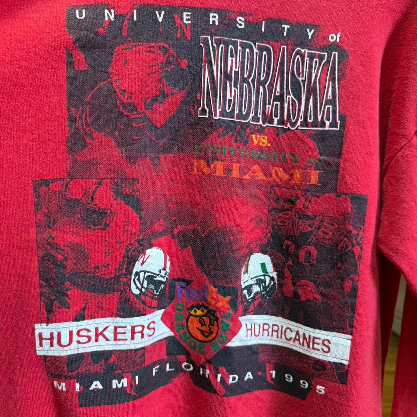 Vintage 90s Nebraska Huskers Orange Bowl Crewneck