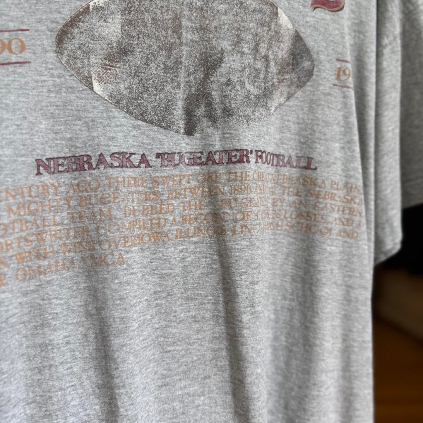 Vintage 90s Nebraska Huskers Bugeaters Football T-Shirt
