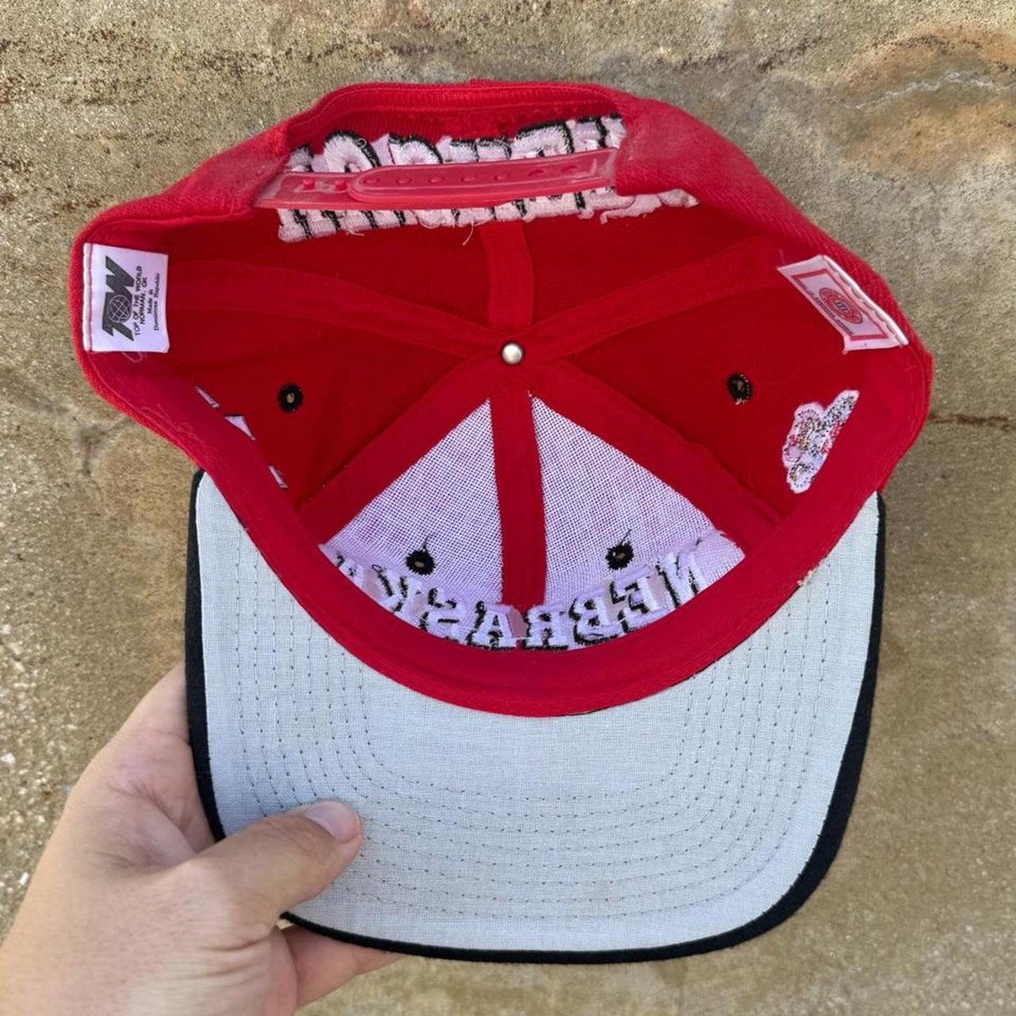 Vintage 90s Nebraska Huskers Spell Out Snapback