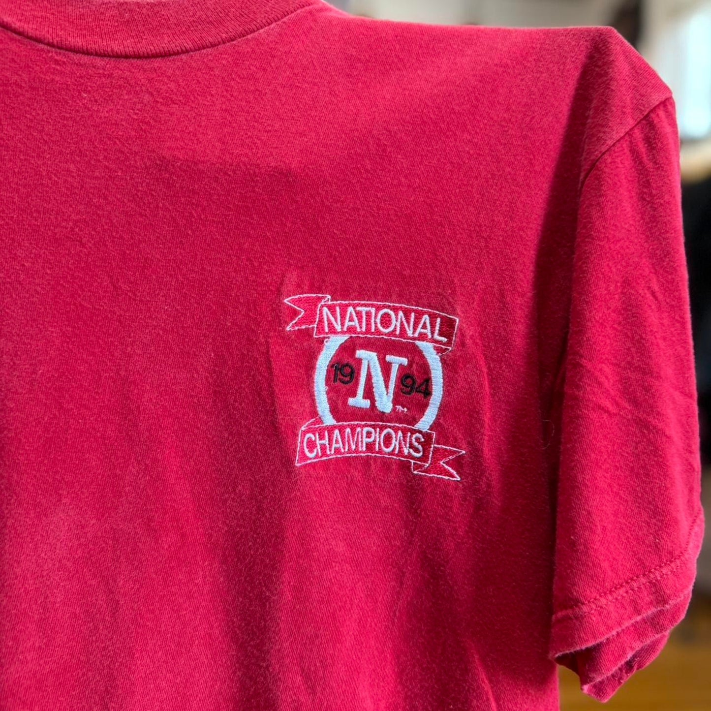 Vintage 90s Nebraska Huskers Embroidered T-Shirt
