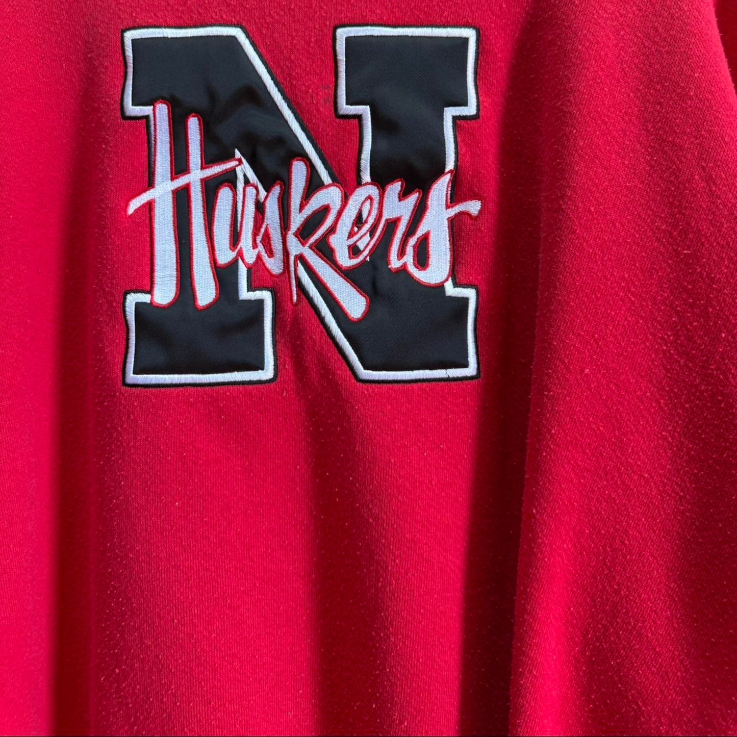 Vintage 90s Nebraska Huskers Big N Patch Crewneck