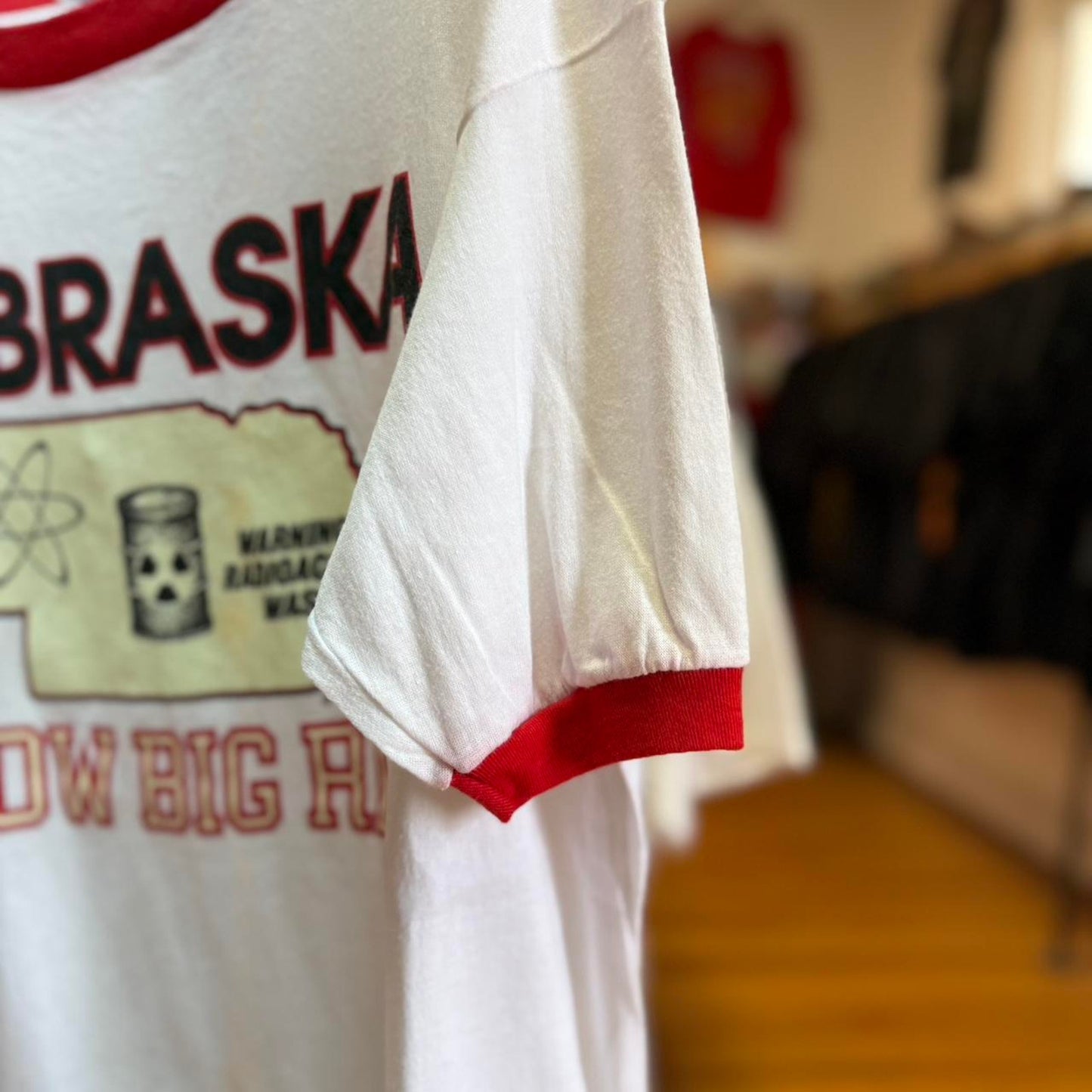 Vintage 80s Nebraska Huskers Glow Big Red Radioactive T-Shirt