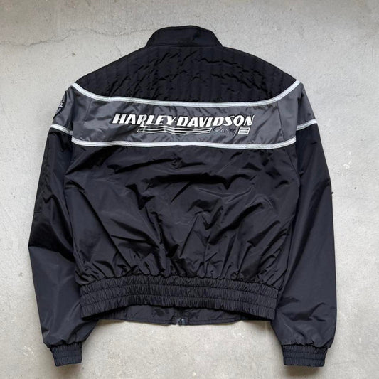 Vintage 90s Harley Davidson Motorcycles Racing Jacket - Medium