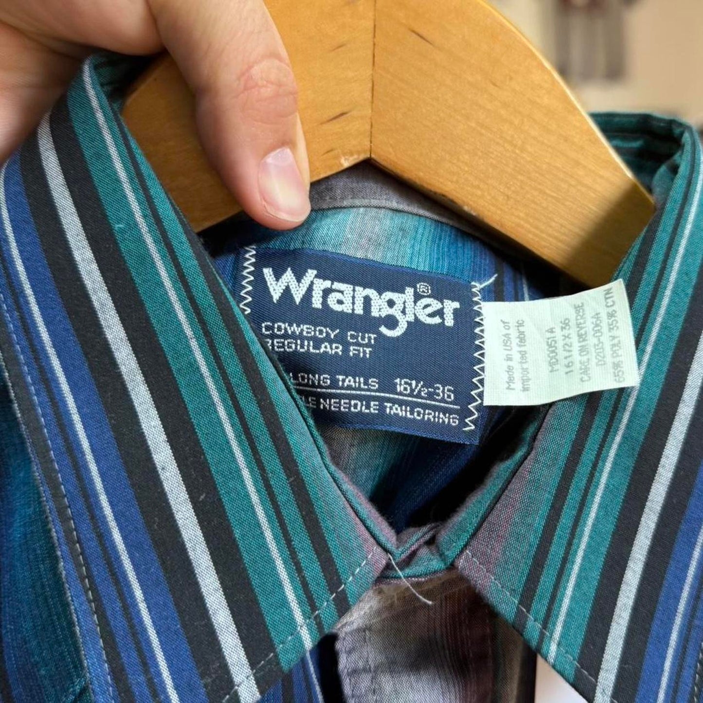 Vintage 90s Wrangler Pearl Snap Button Up Shirt - Large