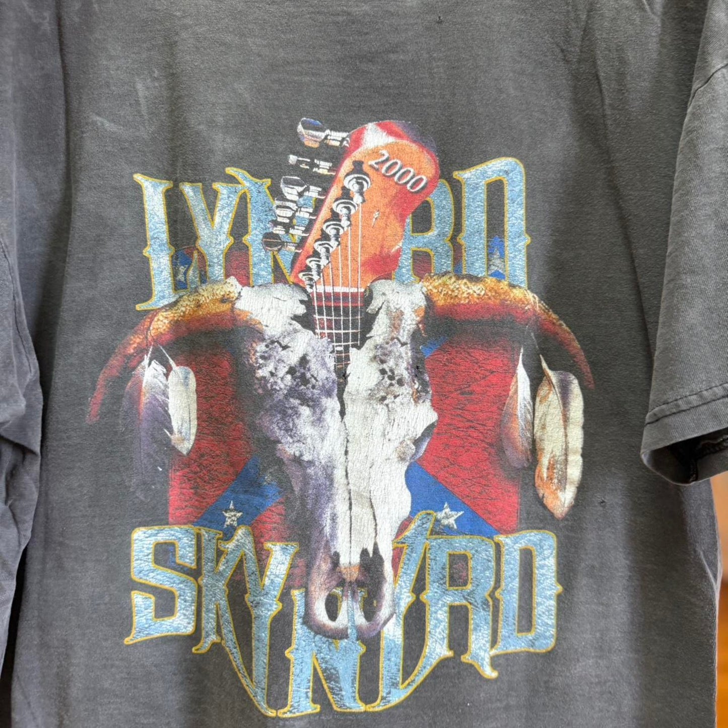 Vintage 90s Faded Black Lynyrd Skynrd Band T-Shirt