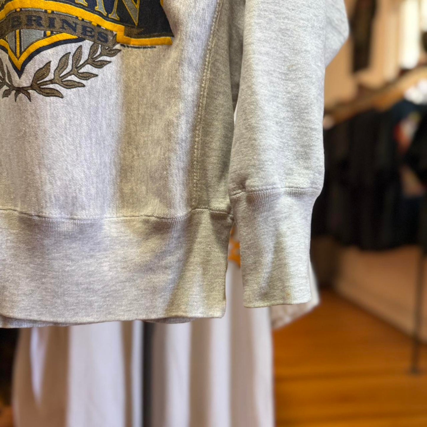 Vintage 90s Michigan Wolverines School Crest Crewneck