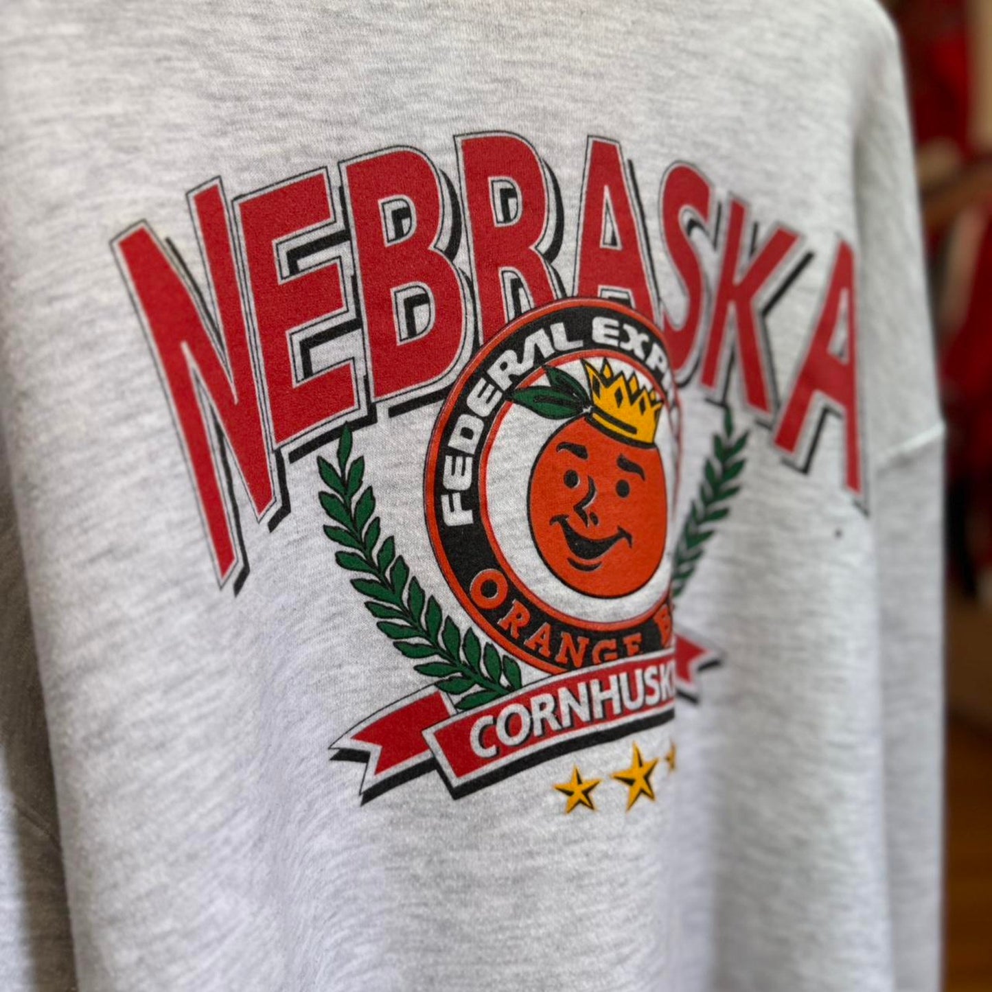 Vintage 90s Nebraska Huskers Orange Bowl Football Crewneck