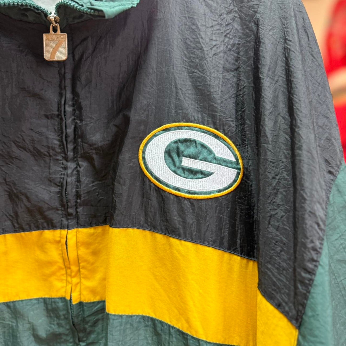 Vintage 90s Green Bay Packers Windbreaker Jacket