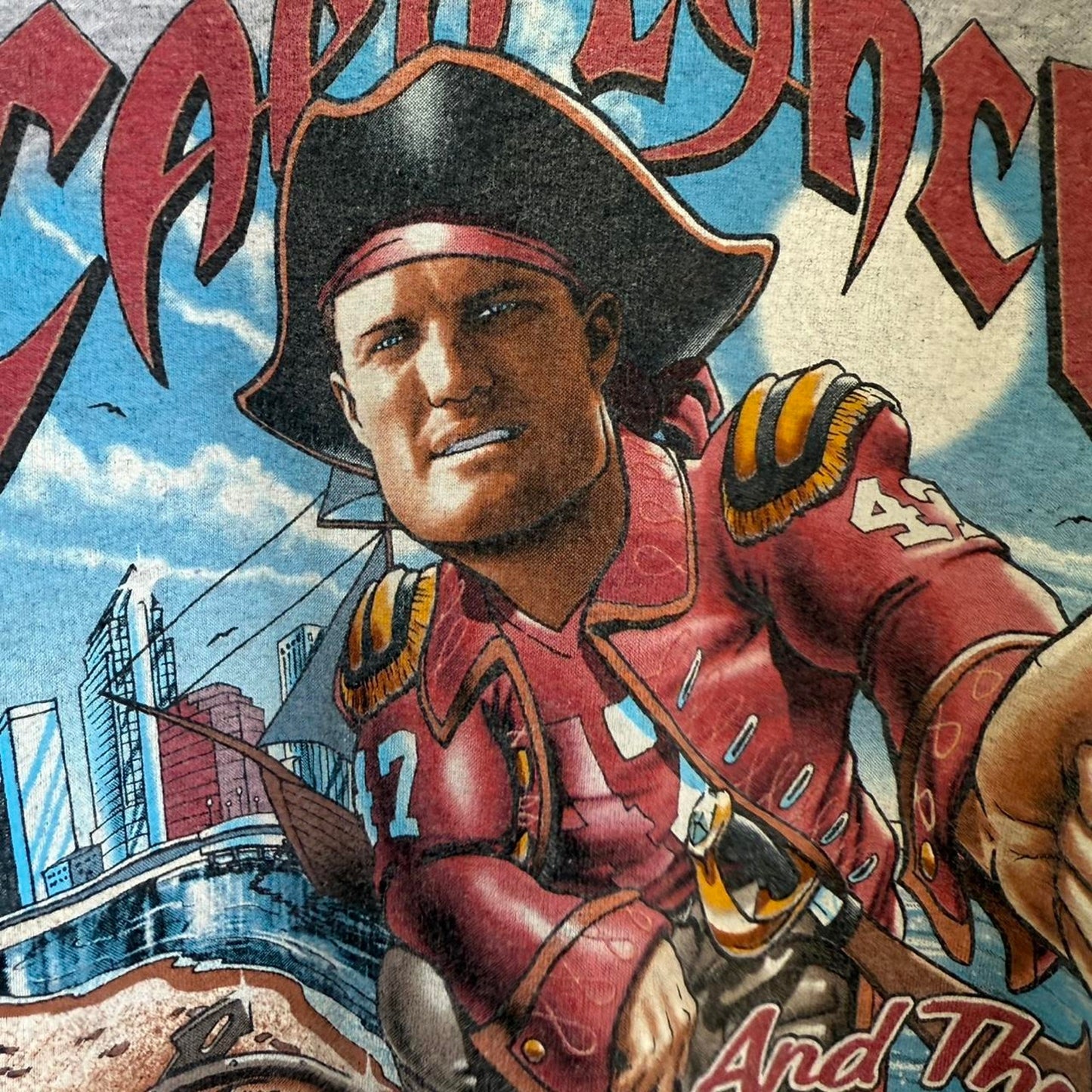 Vintage 90s Tampa Bay Buccaneers Bucs Capn Lynch Football NFL T-Shirt