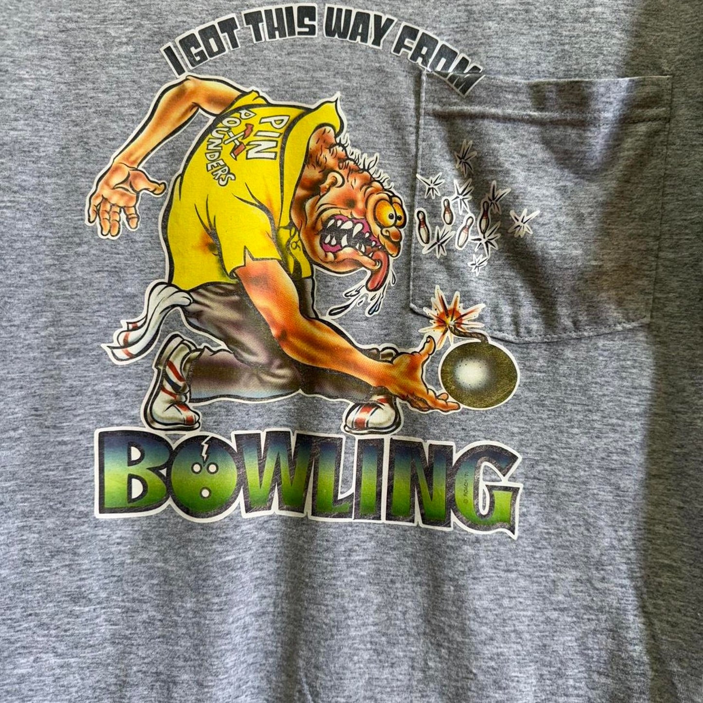 Vintage Bowling Roach Monster Style T-Shirt