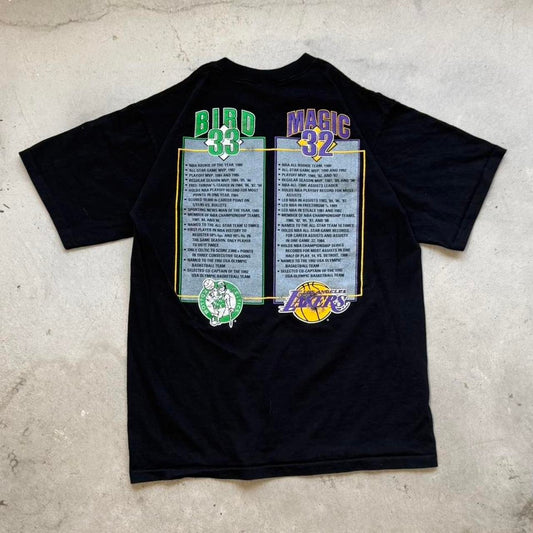 Vintage 90s Salem Sportswear Larry Bird and Magic Johnson Olympics T-Shirt - Large
