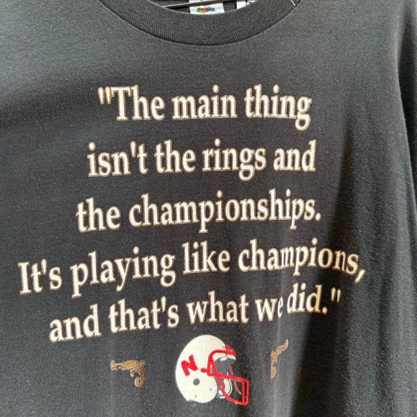 Vintage 90s Nebraska Huskers Like Champions Helmet T-Shirt