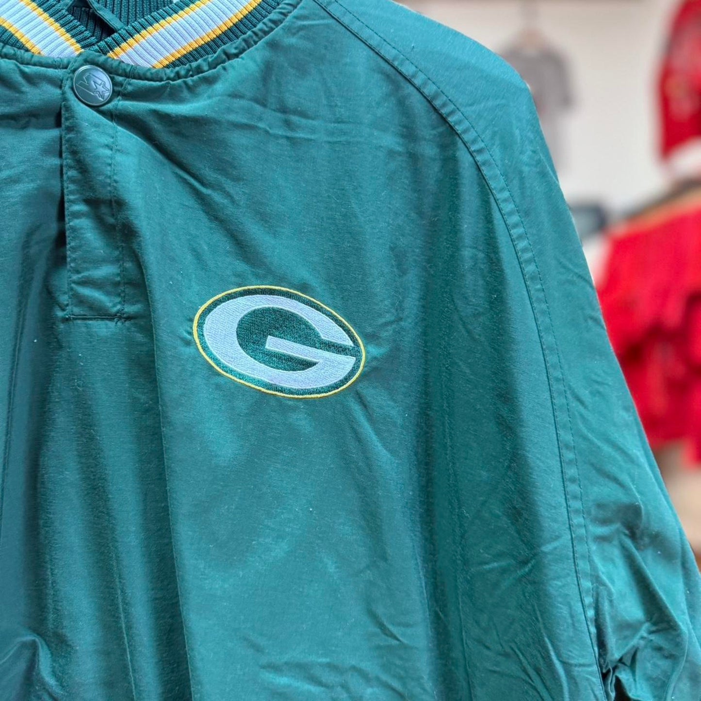Vintage 90s Green Bay Packers Windbreaker Jacket