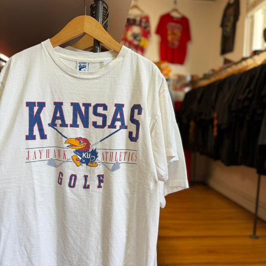 Vintage 90s Kansas Jayhawks KU Golf T-Shirt
