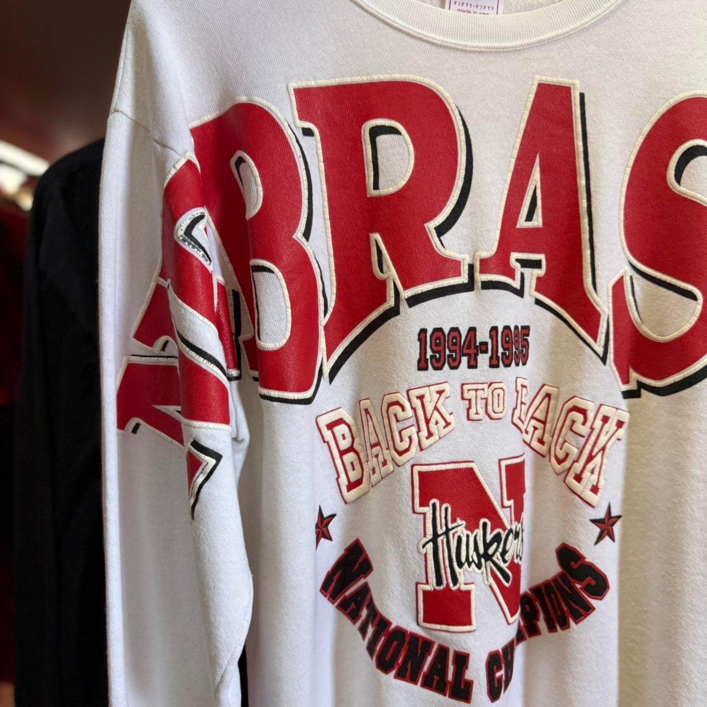 Vintage 90s Nebraska Huskers National Champions Spell Out Crewneck